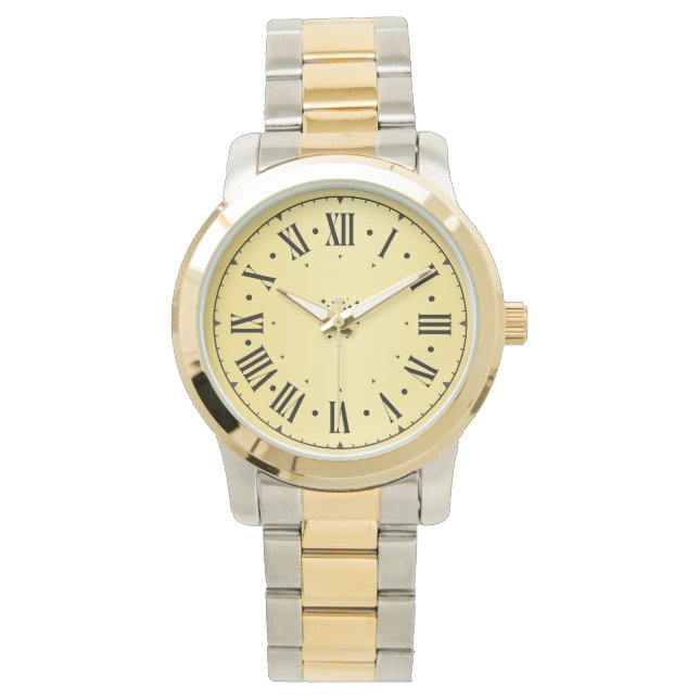  Elegant  Roman Numbers Oversized  Watch (Front)