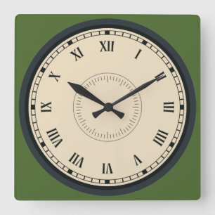 Elegant Roman Numeral Square Wall Clock