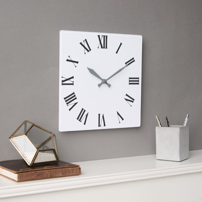 Elegant Roman Numerals Clock Face Design (Office)