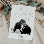 Elegant Romance | Rose Gold Foil Photo Wedding<br><div class="desc">These beautiful rose gold foil wedding invitations feature romantic,  modern calligraphy and two of your favourite personal photos for a simple,  minimalist look that is still completely stylish.</div>