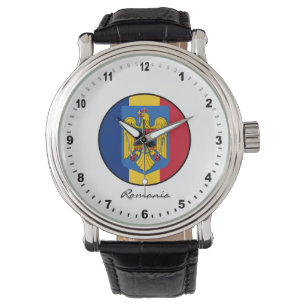 Elegant Romania Watch & Romanian Flag