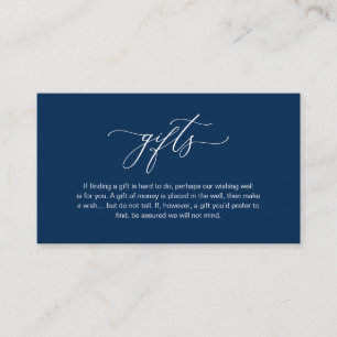 Elegant Romantic, A note on gifts, Navy Blue Enclosure Card