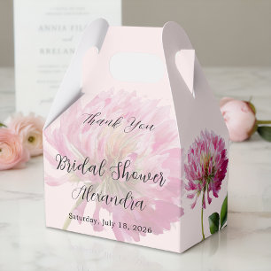 Elegant Romantic Blush Pink Floral Bridal Shower Favour Box