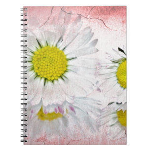 Elegant Romantic Bridal Shower Daisies Wedding Spiral Notebook