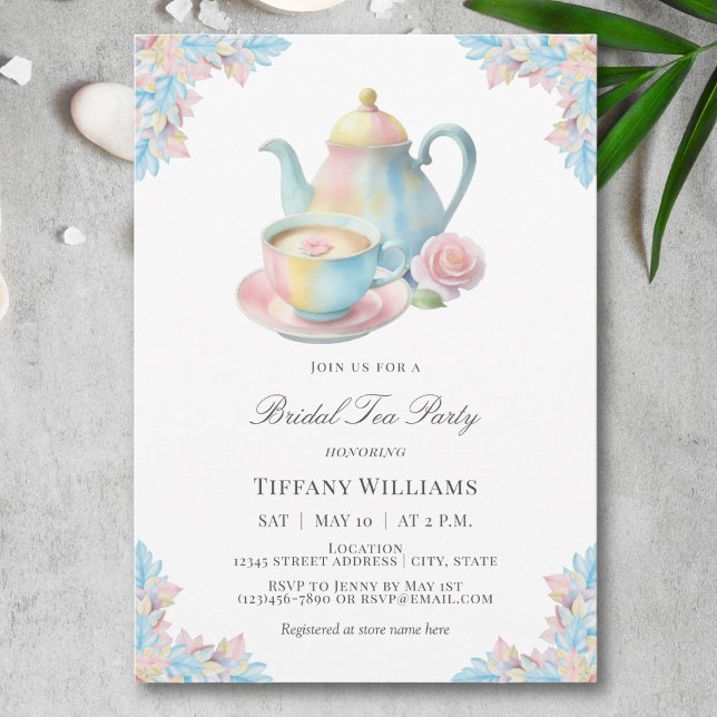 Elegant Romantic Bridal Tea Party Bridal Shower Invitation (Creator Uploaded)