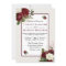Elegant Romantic Burgundy Floral Wedding Invite