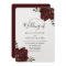Elegant Romantic Burgundy Red Rose Wedding Invite