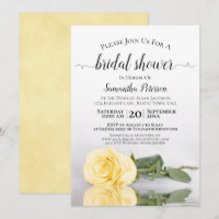 Elegant Romantic Butter Yellow Rose Bridal Shower
