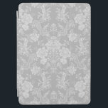 Elegant Romantic Chic Floral Damask-Grey iPad Air Cover<br><div class="desc">Elegant vintage-inspired floral damask design featuring chic monochrome light-on-dark pastel grey flowers,  leafy scrolls and swags of delicate lacy ribbons. This pattern is seamless and can be scaled up or down.</div>