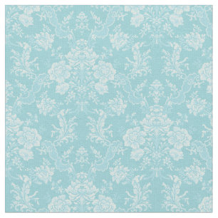 Elegant Romantic Chic Floral Damask-Mint Fabric