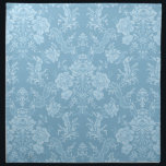Elegant Romantic Chic Floral Damask-Pastel Blue Napkin<br><div class="desc">Elegant vintage-inspired floral damask design featuring chic monochrome light-on-dark pastel blue flowers,  leafy scrolls and swags of delicate lacy ribbons. This pattern is seamless and can be scaled up or down.</div>
