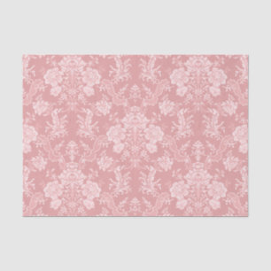 Elegant Romantic Chic Floral Damask-Pastel Pink Tissue Paper