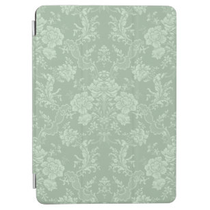Elegant Romantic Chic Floral Damask-Sage Green iPad Air Cover