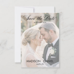 Elegant Romantic Classic PHOTO SAVE THE DATE