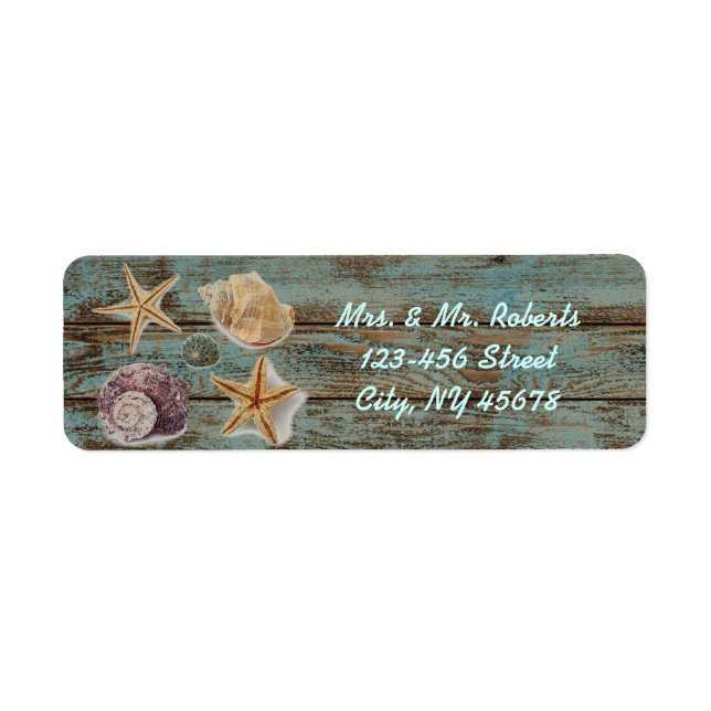 elegant romantic cottage seashells beach wedding (Front)