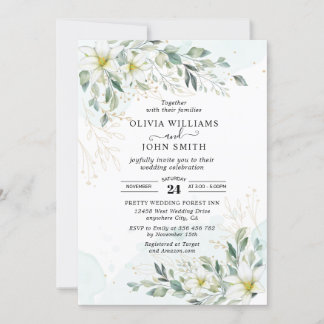 Elegant Romantic Eucalyptus Greenery - F001 Invita Invitation