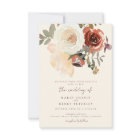 Elegant Romantic Fall Floral Red Wedding