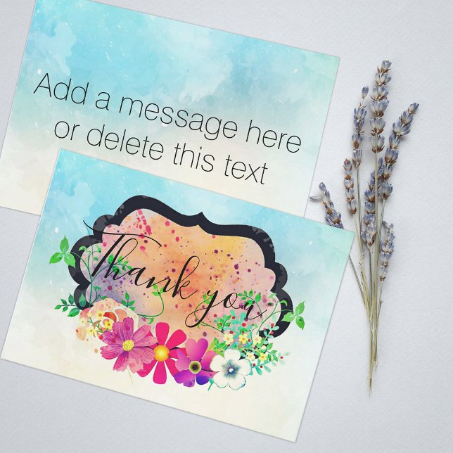 Elegant Romantic Floral Bouquet Thank You Card (Creator Uploaded)