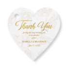 Elegant Romantic Floral Gold Script Wedding