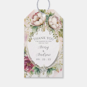 Elegant Romantic Floral Personalised Gift Tag