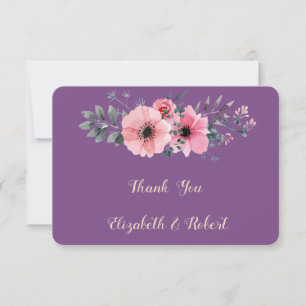 Elegant Romantic Floral Thank You Card