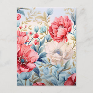 Elegant Romantic Flower Botanical Garden Announcement Postcard