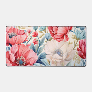 Elegant Romantic Flower Botanical Garden Desk Mat