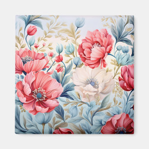 Elegant Romantic Flower Botanical Garden Magnet