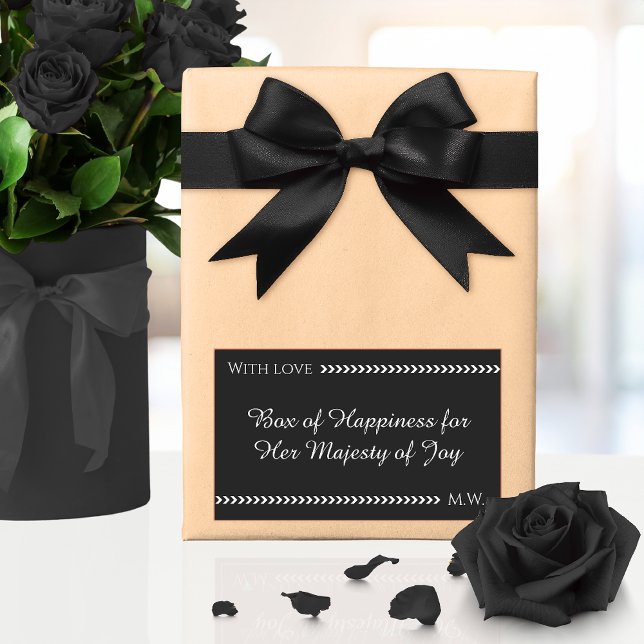 Elegant Romantic Gift Wrap Rectangular Sticker (Creator Uploaded)