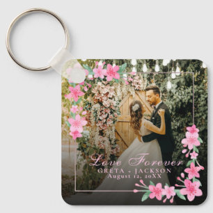 Elegant Romantic Happy Valentine's Day photo  Key Ring