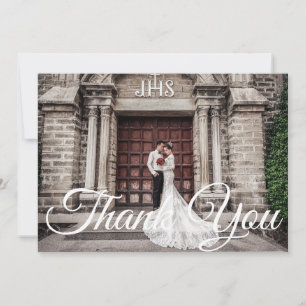Elegant Romantic Photo Wedding Thank You Card