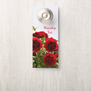 Elegant & Romantic Red Rose Bouquet Wedding Night Door Hanger