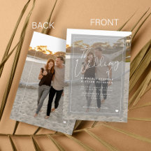 Elegant romantic script photo wedding