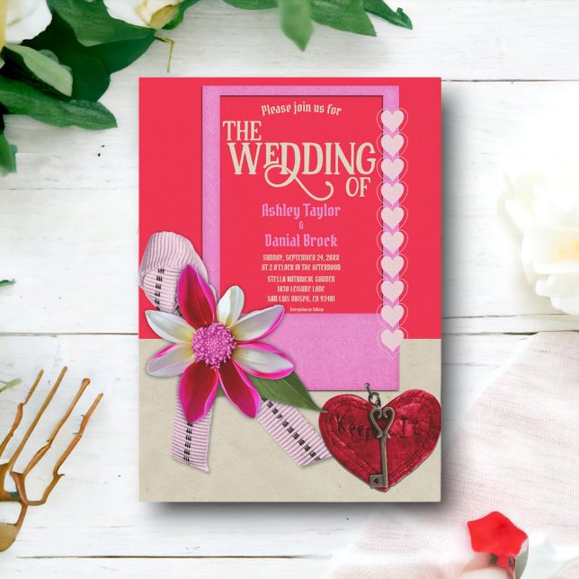 Elegant Romantic Stylish Classy Valentine Wedding Invitation (Creator Uploaded)
