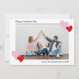 Elegant Romantic Valentines Day Couple Photo Card