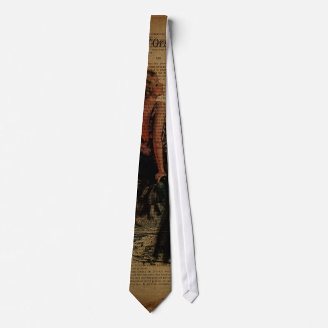 elegant  romantic vintage girly paris fashion tie (Front)