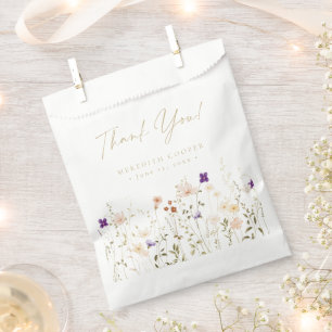 Elegant Romantic Wildflower Bridal Shower Favour Bags