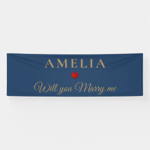 Elegant Romantic Will You Marry Me Proposal Banner
