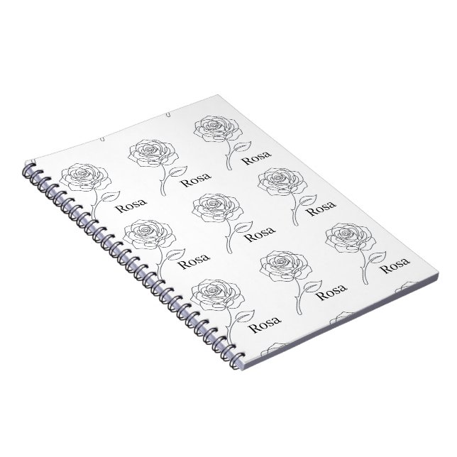 Elegant "Rosa" One Line Art Journal (Right Side)