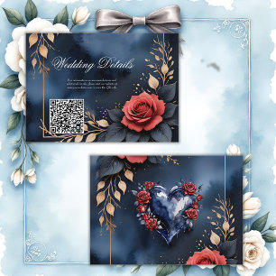 Elegant rose arrangement with golden foliage  enclosure card