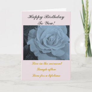 Elegant Rose Birthday Card