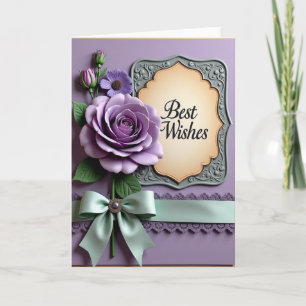 Elegant Rose Birthday Wishes Card