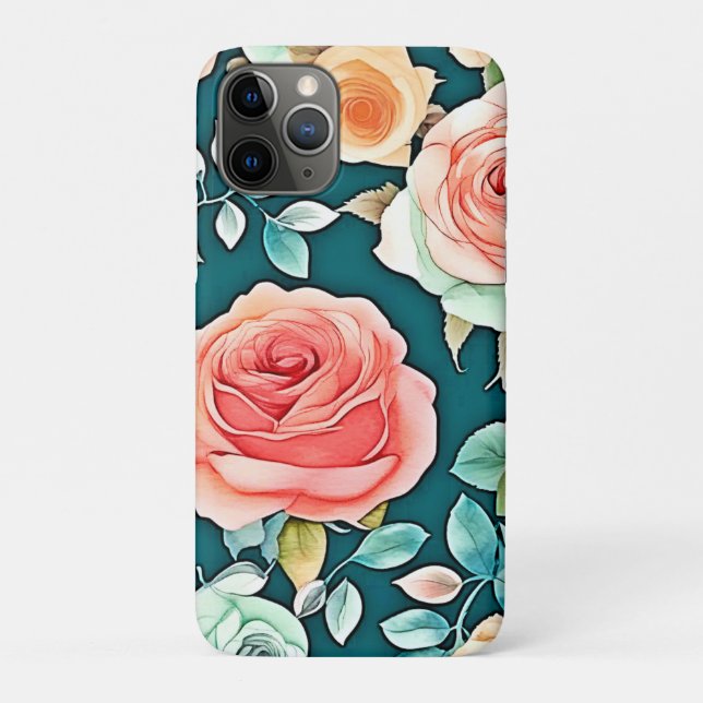 Elegant Rose Bloom Design Case-Mate iPhone Case (Back)
