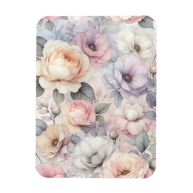 Elegant Rose Blossoms Magnet (Vertical)