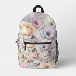 Elegant Rose Blossoms Printed Backpack