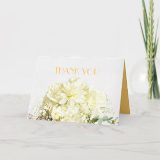 Elegant Rose Bouquet Thank you Card