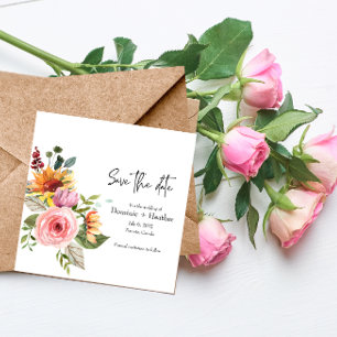 Elegant Rose Chic and Photo Wedding Invitation