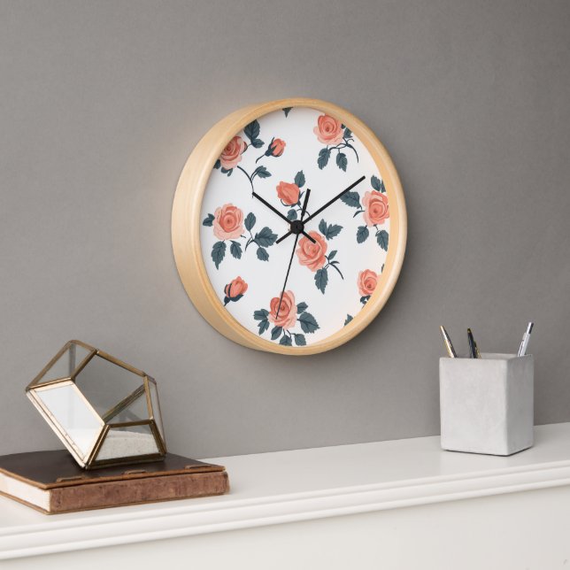 Elegant Rose Clock (Office)