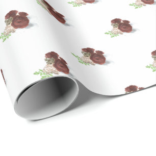 Elegant Rose Corsage  Wrapping Paper