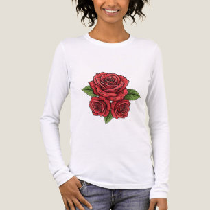 Elegant Rose Design Tri-Blend Shirt